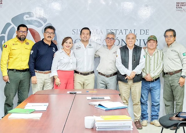 Titular de SEMAHN se reúne con integrantes del grupo directivo del Programa Estatal de Manejo de Fuego